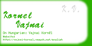 kornel vajnai business card