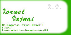 kornel vajnai business card